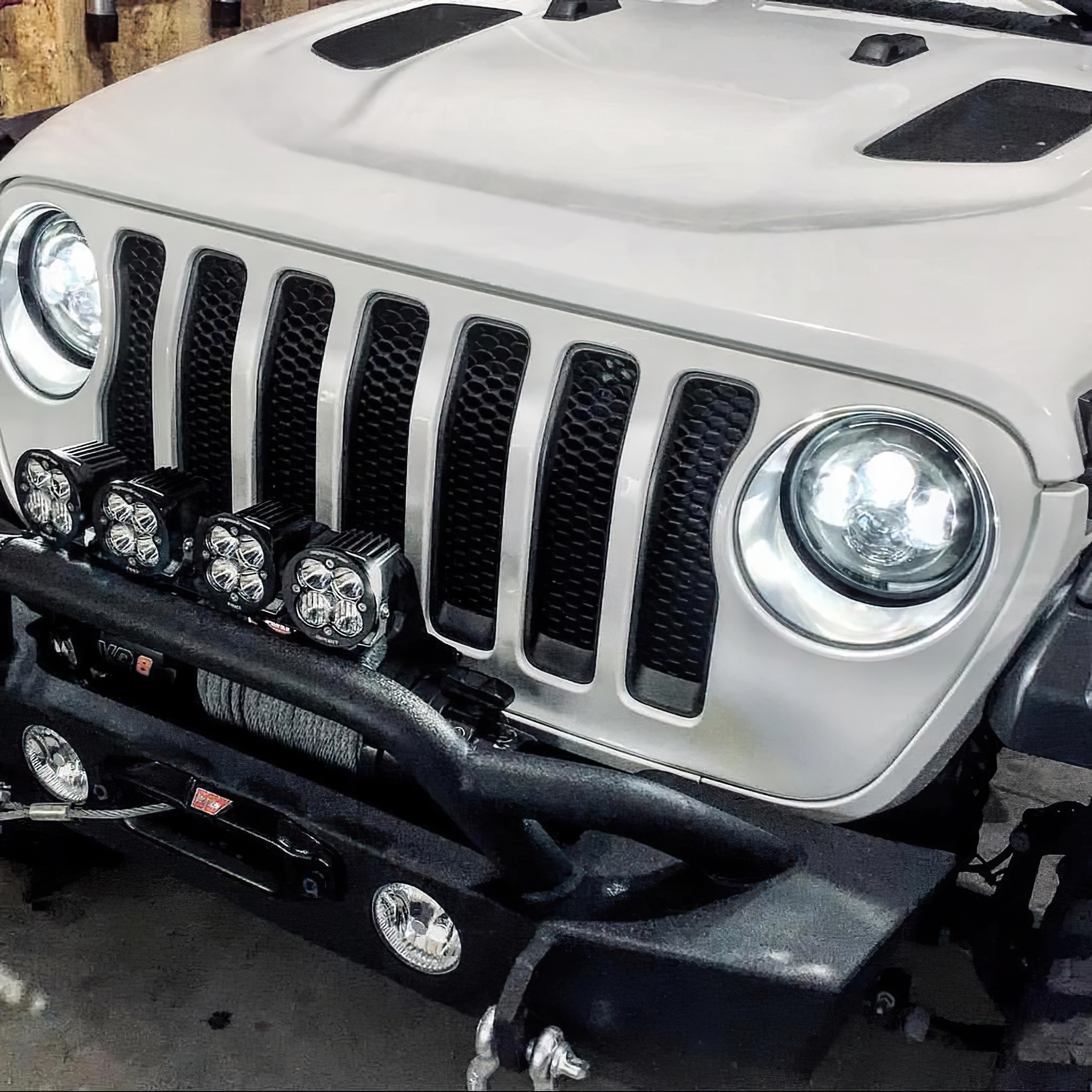 5769-504 - ORACLE 7in. High Powered LED Headlights - NO HALO - Black Bezel